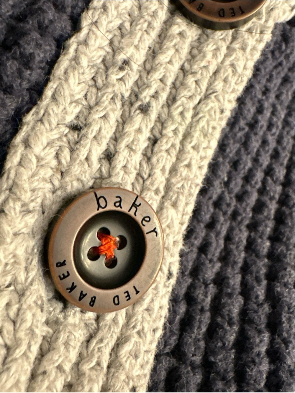 Baker by Ted Baker Cardigan Size 4 Yrs Preppy Back to School Fall Winter - Picture 3 of 4